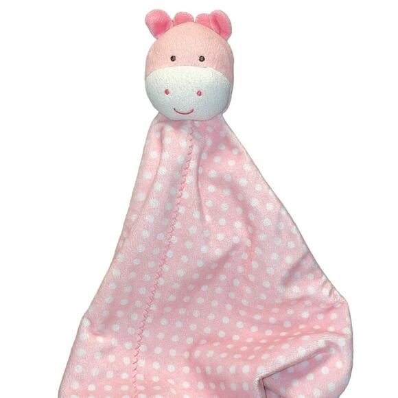 Carters Lovey Plush Giraffe Child of Mine Rattle Baby Security Blanket Pink 13" - Picture 4 of 11